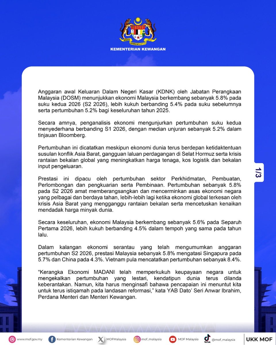 MOFmalaysia's tweet photo. SIARAN MEDIA MoF https://t.co/143rG7bgtU