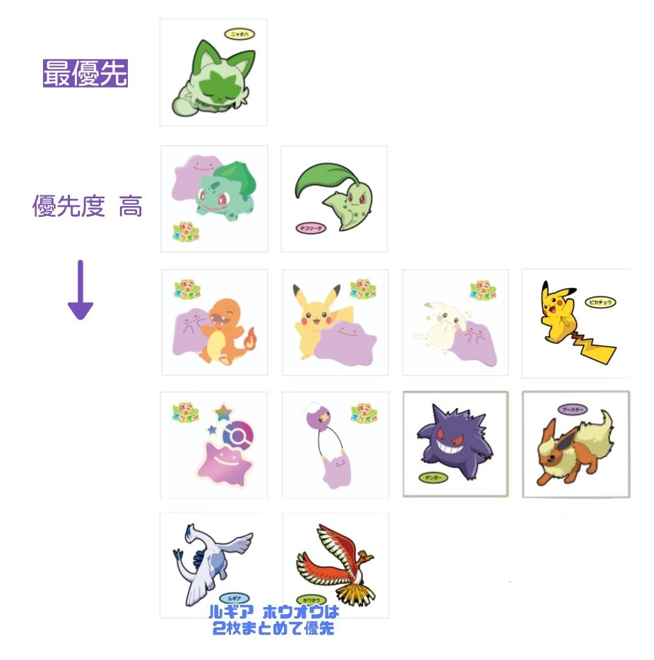 midoriiro_mogu2's tweet photo. 【交換】ポケモンパン デコキャラ シール
譲）①
求）②③ ニャオハ最優先
チコリータ フシギダネ テラパゴス

郵送2点〜希望、纏めて優先(ミニレター予定)
北千住手渡しor内容により郵送⇒◎1点可
優先度の関係上、恐縮ながらお断りさせて頂く場合有
※追加予定
宜しくお願いします https://t.co/PiZmOZiNdW