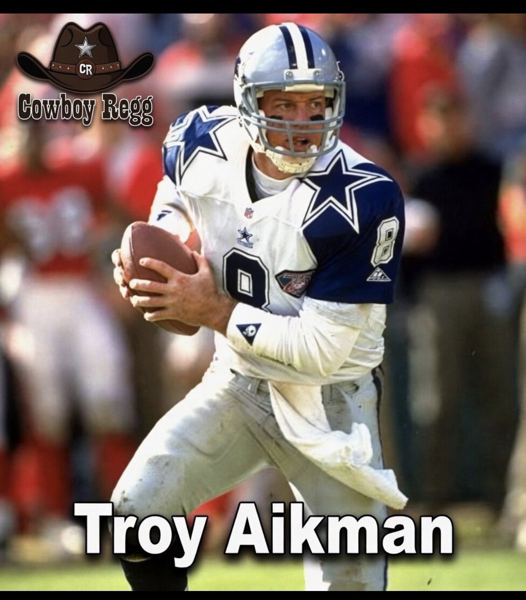 Irish_Cowboy88's tweet photo. Name a QB that took their game to another level in the playoffs. 

I’ll take Troy Aikman. In the 1992 playoffs he threw for 795 yards and 8 touchdowns with no interceptions. He was named MVP of Super Bowl XXVII, finishing the playoff run with a record setting 126.4 passer rating. https://t.co/cqbBiF8YLi