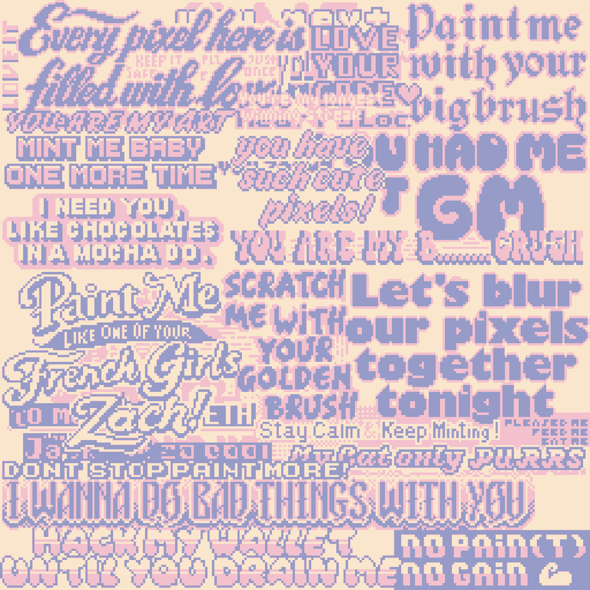 basepaint_xyz's tweet photo. 4 hours remaining to mint Day #1072: Pillow Talk!
https://t.co/rjEKsLNE2f https://t.co/pYMBg3P5bV