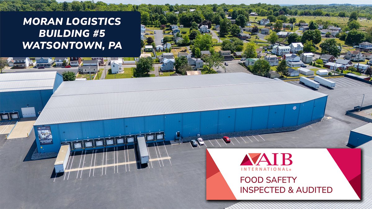 Moran_Logistics's tweet photo. 🎉 Celebrating Quality Assurance Excellence at Moran Logistics!

We’re proud to announce that Building #1 &amp; Building #5 in Watsontown, PA have officially achieved AIB International GMP Certification!

A big thank you to every team member whose hard work helped achieve this! https://t.co/C7c8kUVYqi