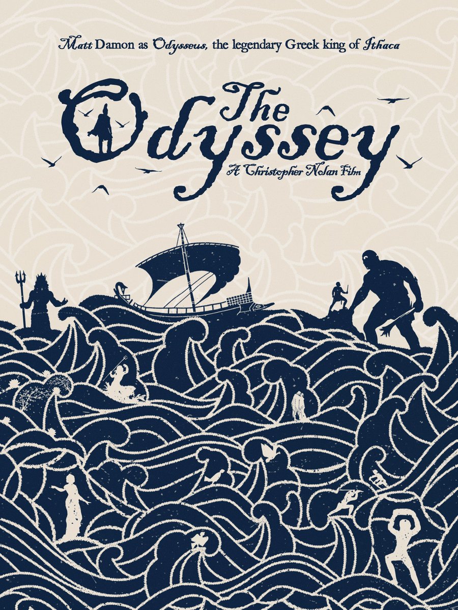 justbychris's tweet photo. Christopher Nolan's #TheOdyssey hits theaters today!

Happy Release Day! 🤍 https://t.co/roguGXAo3B