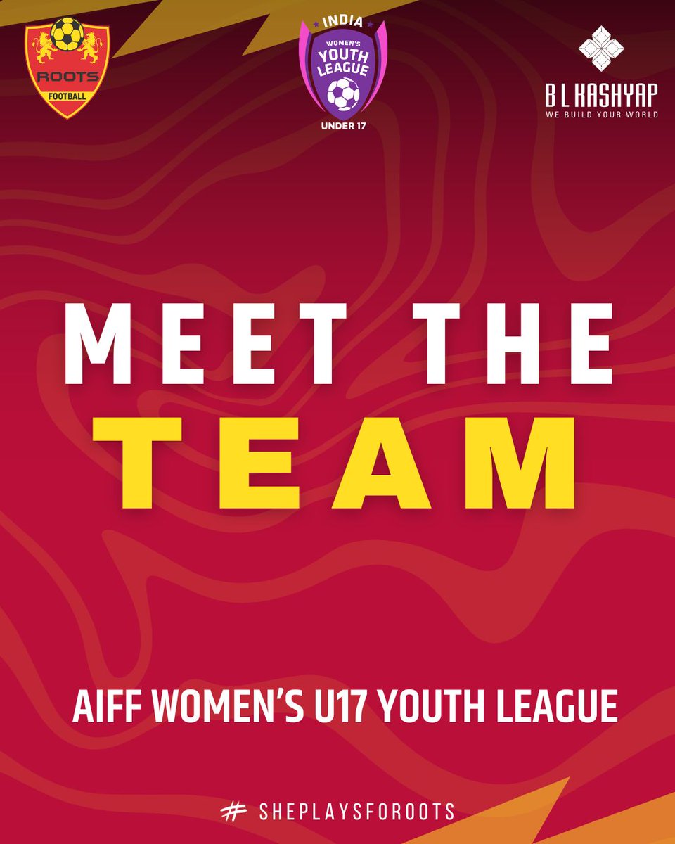 roots_football's tweet photo. MEET THE TEAM 🔴🟡

The names are set. Now it's time to meet the faces who'll wear the Roots FC badge with pride in the AIFF Women's U17 Youth League.

One team. One dream. Let's get behind our girls. ❤️💛

#RootsFC #RootsWomen #ShePlaysForRoots #AIFFU17WomensLeague https://t.co/4D6dLE6vf5