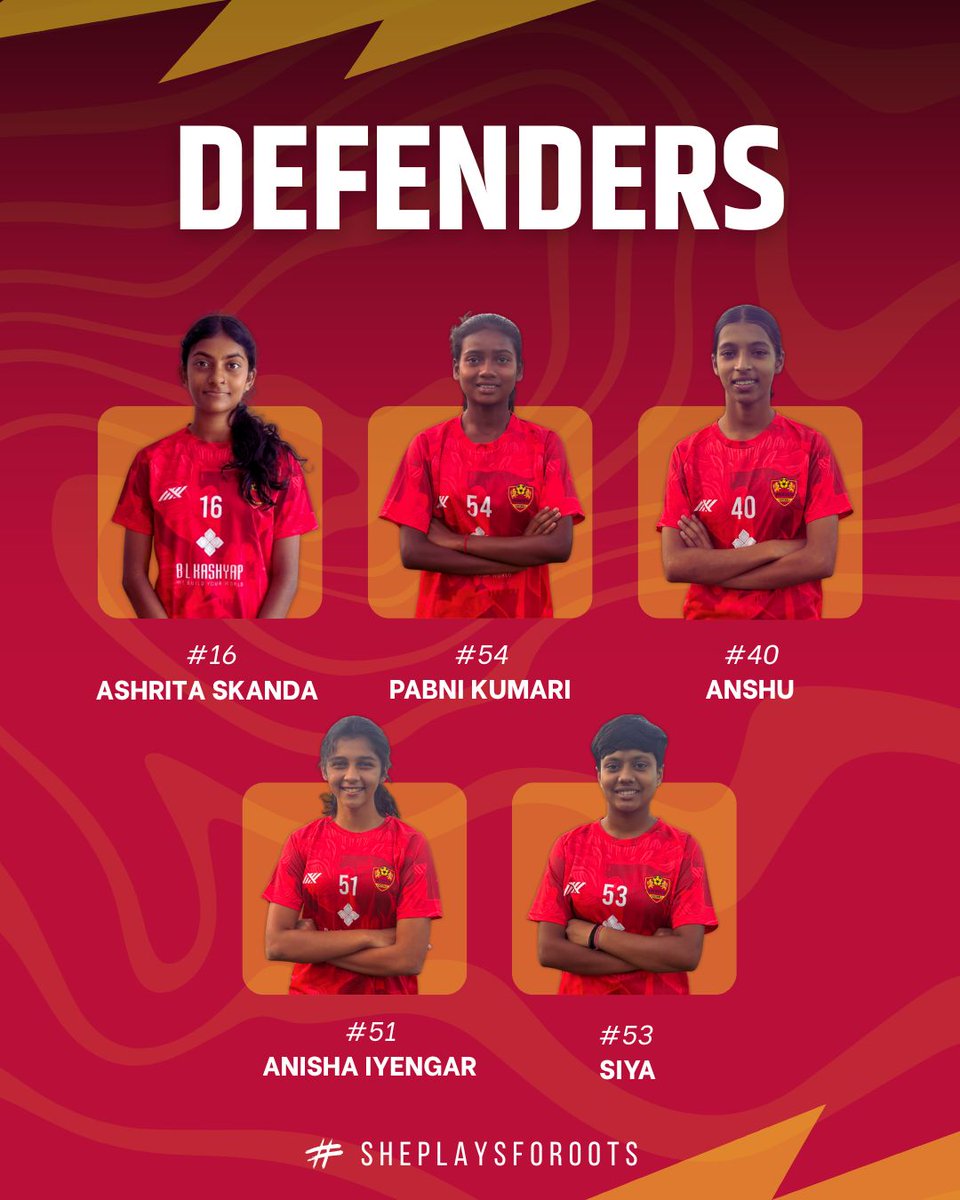 roots_football's tweet photo. MEET THE TEAM 🔴🟡

The names are set. Now it's time to meet the faces who'll wear the Roots FC badge with pride in the AIFF Women's U17 Youth League.

One team. One dream. Let's get behind our girls. ❤️💛

#RootsFC #RootsWomen #ShePlaysForRoots #AIFFU17WomensLeague https://t.co/4D6dLE6vf5