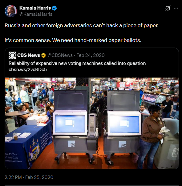 kylenabecker's tweet photo. HOW ABOUT THAT.

Dozens of Democrats have complained about voting machines.

- Hillary Clinton
- Kamala Harris
- Nancy Pelosi
- Bernie Sanders
- Amy Klobuchar
- Mark Warner
- Gary Peters 
- Stacey Abrams

You ever "fact check" them? https://t.co/zKIPsbyOke