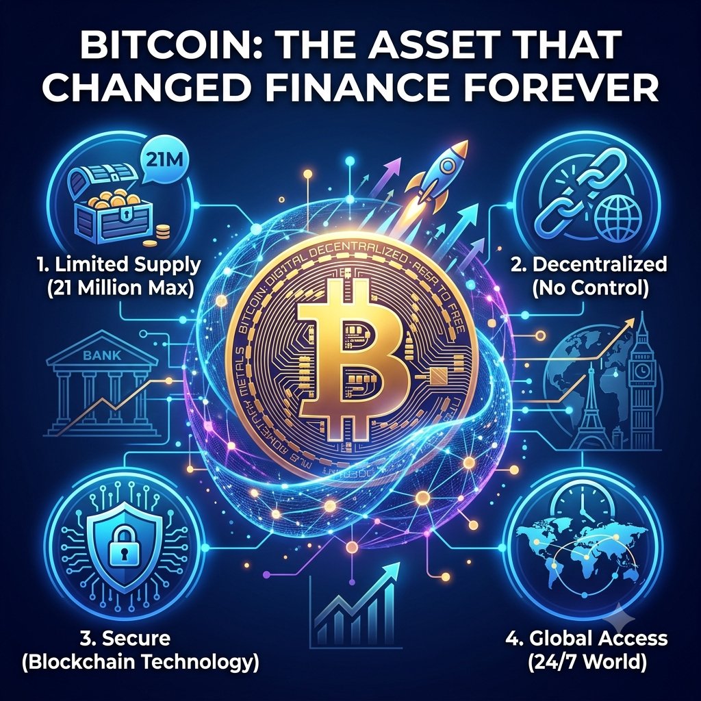 SignalPulseX's tweet photo. 💡 Why is Bitcoin important?
🔸 🪙 Limited Supply: Only 21 million BTC will ever exist.
🔸 🔓 Decentralized: No single company or government controls it.
🔸 🛡️ Secure: Protected by blockchain technology.
🔸 ⏰ Global: Available 24/7 from anywhere in the world. #binance #bitcoin https://t.co/FH88nvPpEU