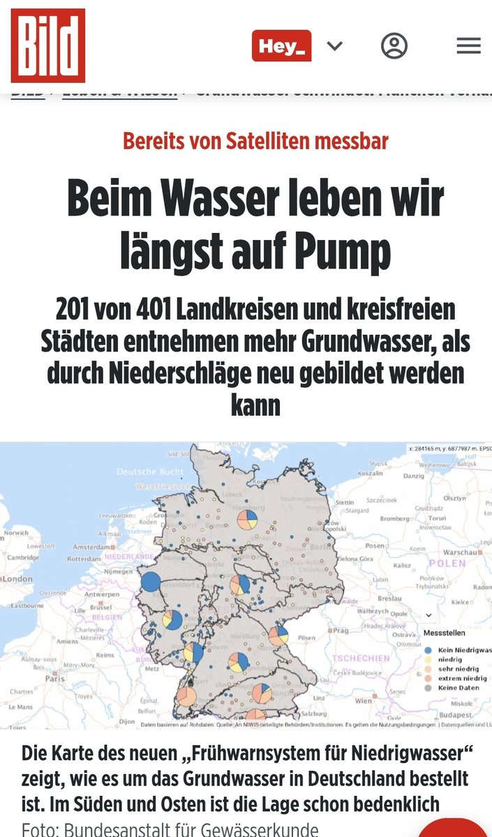 boris_beissner's tweet photo. Dinge über die die Politik nicht spricht!
In Süddeutschland werden die Probleme zuerst spürbar!

#Grundwasser https://t.co/xbURhm44YB