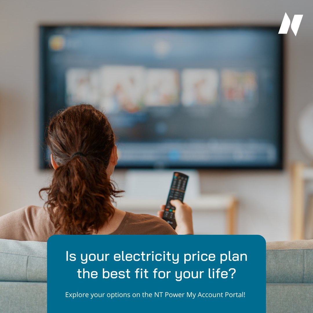 NTPowerNews's tweet photo. 💡 Is your electricity price plan the best fit for your life? Finding the right plan can make all the difference — explore your options and easily make a change through the NT Power MyAccount Portal.
👉 Learn more: https://t.co/CHzZjxGv4Z
#NTPower https://t.co/OSrQRHQMJc