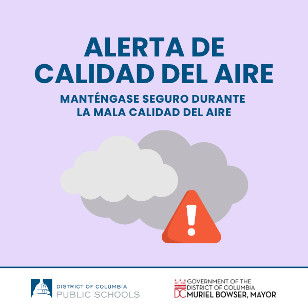 dcpublicschools's tweet photo. Due to the Code Purple Air Quality Alert, all outdoor activities for summer learning, partner programs, and athletics taking place at DCPS facilities are cancelled on Friday, July 17. https://t.co/ERkagCh3zd