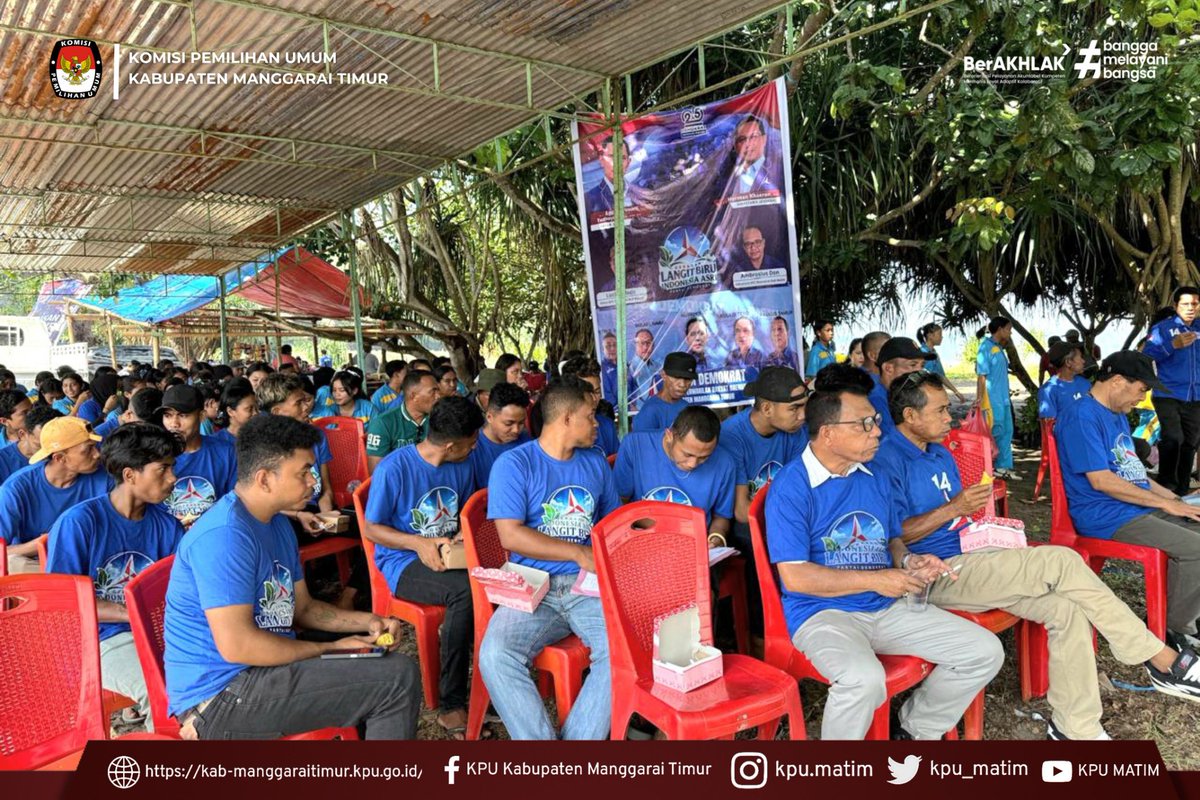 kpu_matim's tweet photo. #TemanPemilih, Ende, Ema, Ase, Kae, Lawa Manggarai Timur Ata Momang Dami

Anggota KPU Kab. Manggarai Timur, Abdul Haris, ikuti kegiatan pendidikan politk, Jumat (17/7/2026). Berita selengkapnya kunjungi : 🌐Web : https://t.co/y65FeUWcp4

#kpumanggaraitimur
#kpumelayani https://t.co/UUYYTXxB7u