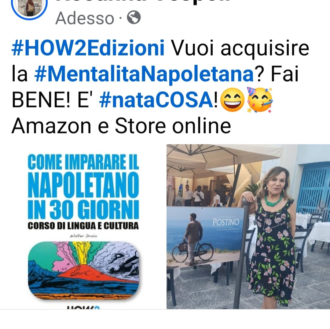 rosanna_vespoli's tweet photo. #HOW2Edizioni #ComeImparareIlNapoletanoIn30Giorni #CorsoDiCulturaElingua https://t.co/1yLBjnt4X6