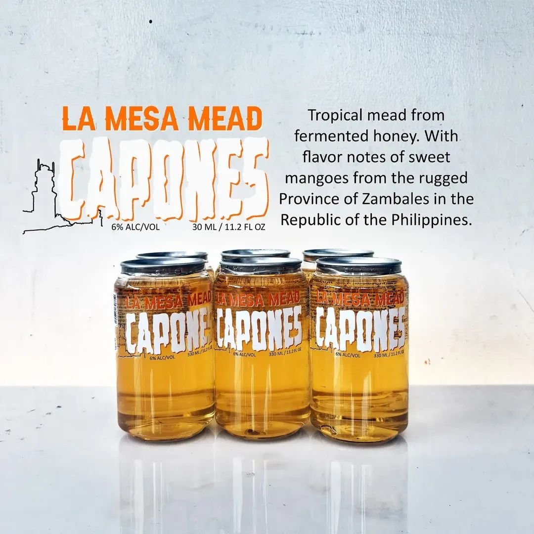 lamesamead's tweet photo. Tropical mead from fermented honey. With flavor notes of sweet mangoes from the rugged Province of Zambales in the Republic of the Philippines.

La Mesa Mead | Capones (330 mL x 6)
ABV 6%
P1,200 (Box of 6s)

LINK IN BIO https://t.co/jcf1ofk1ic