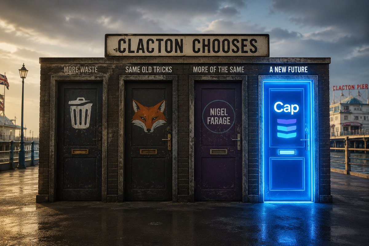 Davizagi's tweet photo. @SDPhq @WilliamClouston @UKLabour @Conservatives @LibDems @TheGreenParty Four choices. One future.
Which door would you walk through? 🔵🇬🇧 #Clacton #capforclacton https://t.co/qWZ7W08auo