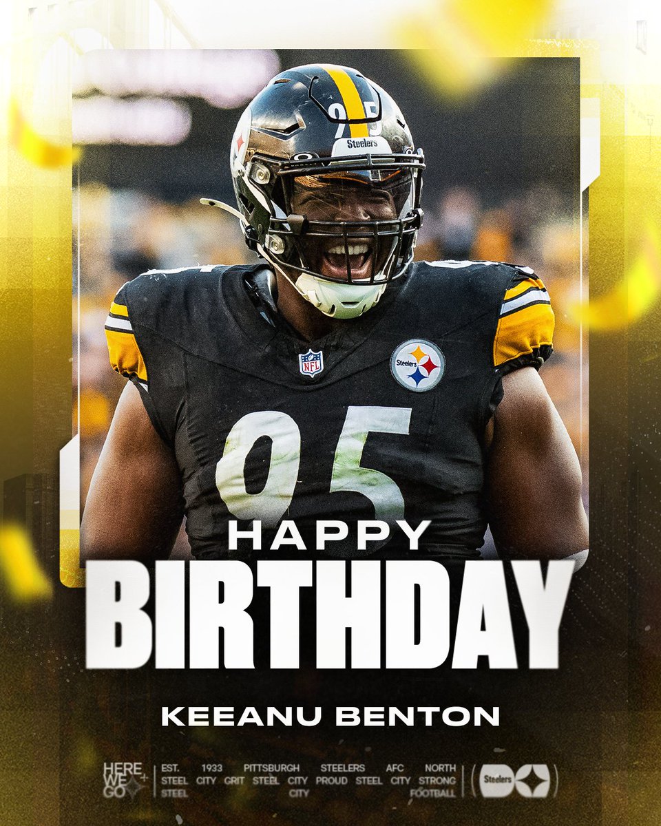 steelers's tweet photo. HBD @keeanu_benton 🥳 https://t.co/z9ywFBgPh1