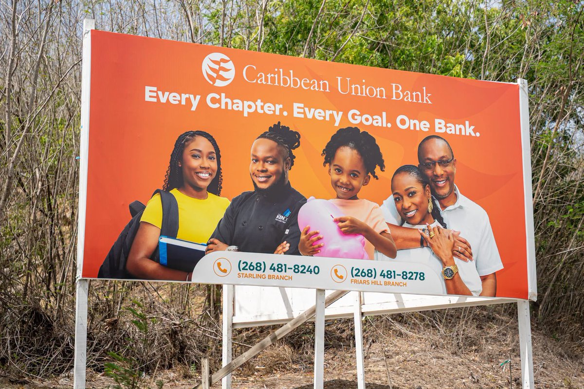 MarketinMachine's tweet photo. Big ideas, bold execution, and a presence you can’t miss. 

A recent billboard design for Caribbean Union Bank, bringing their message to life in a bold, high-visibility way.

#BillboardAdvertising #BrandVisibility #CreativeExecution #ThinkMarketing #ThinkMachine #MMAntigua https://t.co/zwYuaixF0y