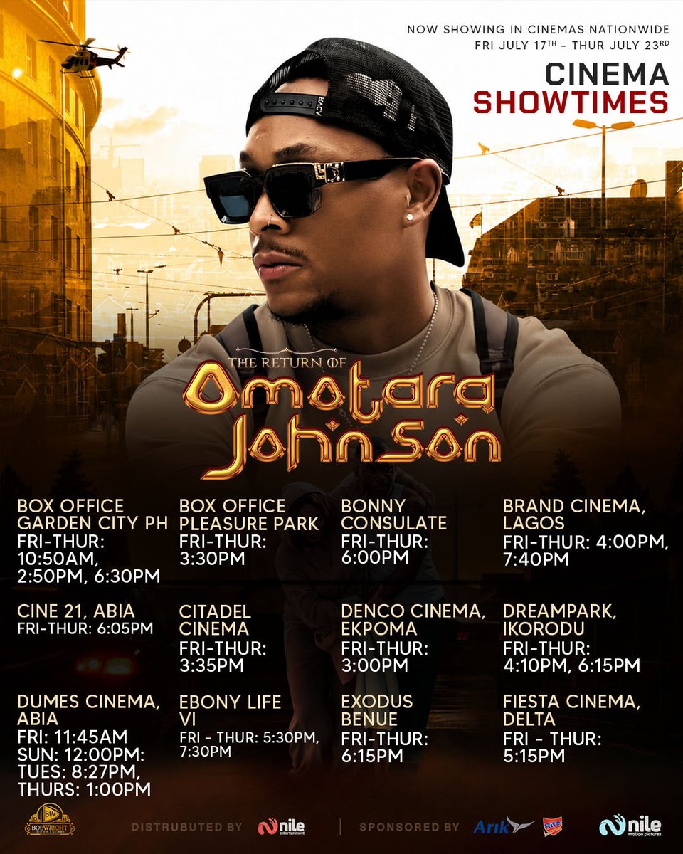 Nile_ent's tweet photo. Distributed by @Nile_ent 

#nowshowing #Nileentertainment #omotarajohnson https://t.co/erchFUGlYs