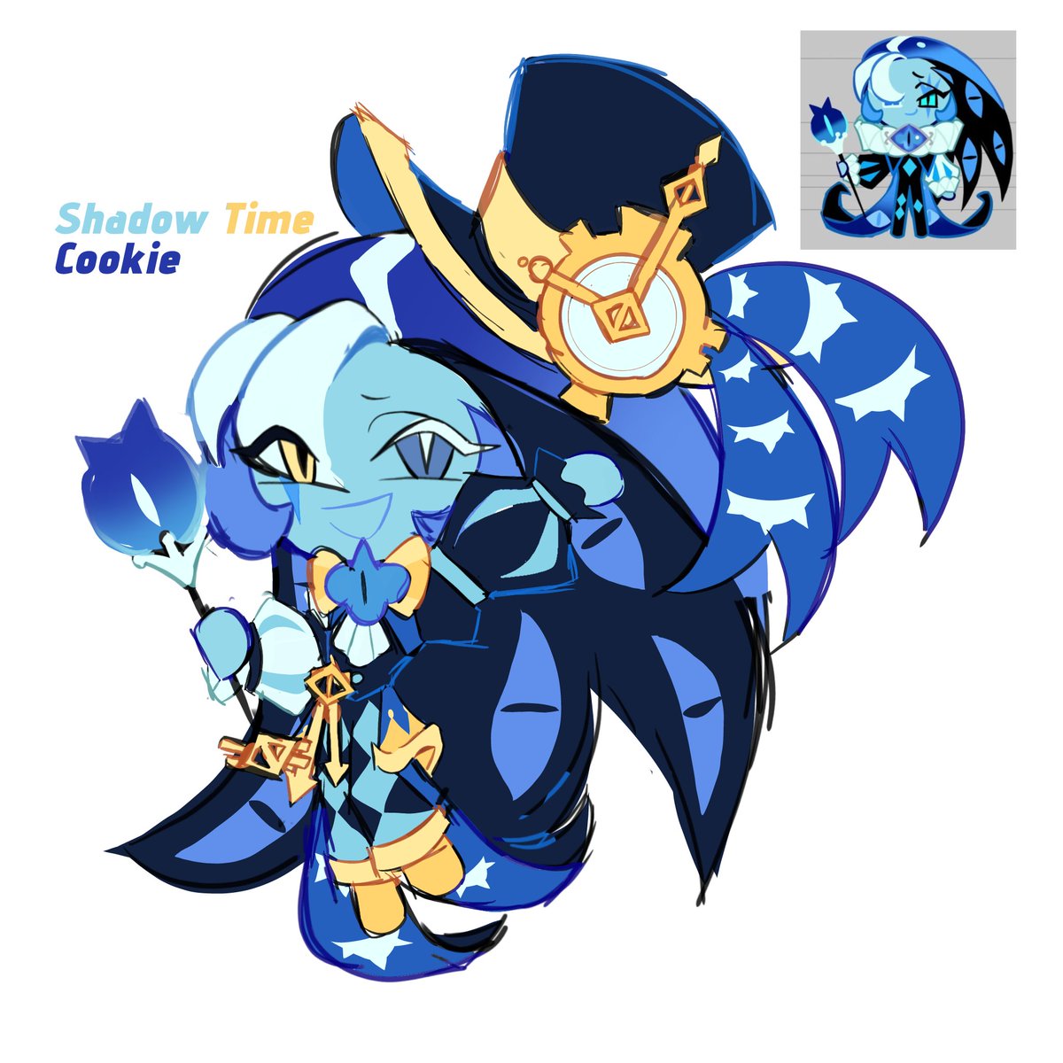 larrystapidcook's tweet photo. I’ve decided to post these two beautiful pictures here too (I designed the skin myself).

#cookierunkingdom #shadowmilkcookie https://t.co/RrzAQDryNF