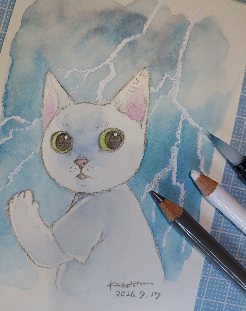 omi_namba's tweet photo. 17日目
ホルベイン色鉛筆のソフトホワイトを白抜き的に使ってみました
#WorldWatercolorMonth2026
#WWMホルベインチャレンジ https://t.co/bgZijcshMU