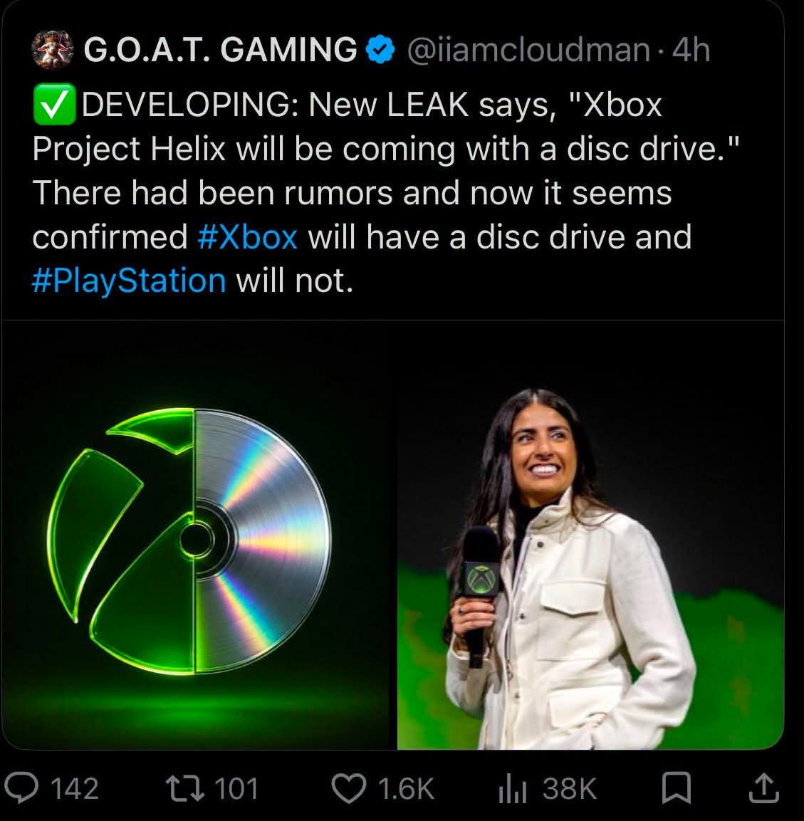 Crystaldream_'s tweet photo. Playstation Players should now switch to XBOX! This is amazing news they seem to be listening to the fans for the good of the brand! @XboxTimdog

#Xbox #Playstation https://t.co/DgDltGYuOm