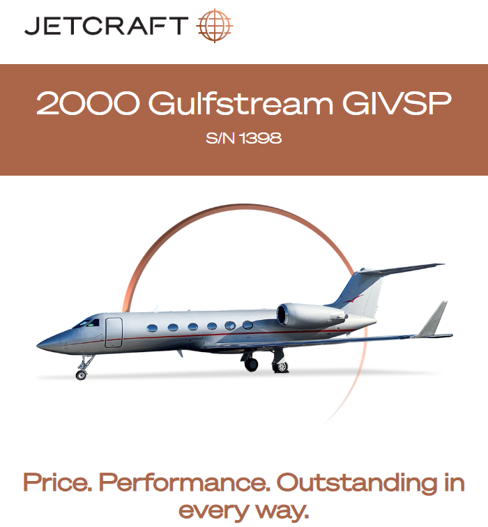 leader_luxury's tweet photo. 2000 #Gulfstream #GIVSP available through Jetcraft
Recent paint and interior
96 month completed in 2024
More details at https://t.co/qudW16qFE4
#bizav #aircraftforsale #privatejet #privateflying #jetforsale #businessaviation
Join our mailing list here: https://t.co/Qb5ens9P23 https://t.co/BzeKG0guGe