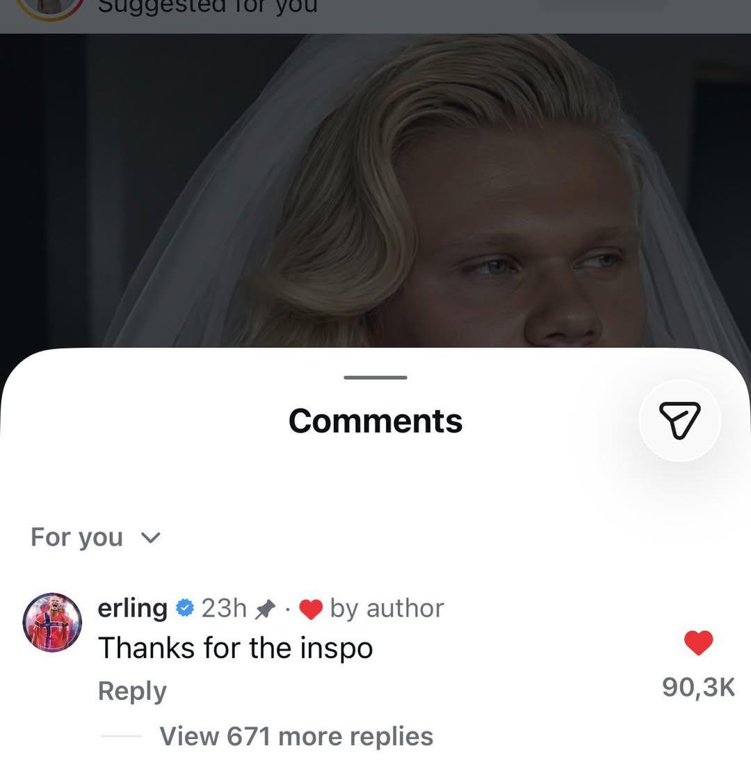 fCultFootball's tweet photo. Erling Haaland is truly one of us. He's enjoying everything around him. https://t.co/fCW9rkwQSS