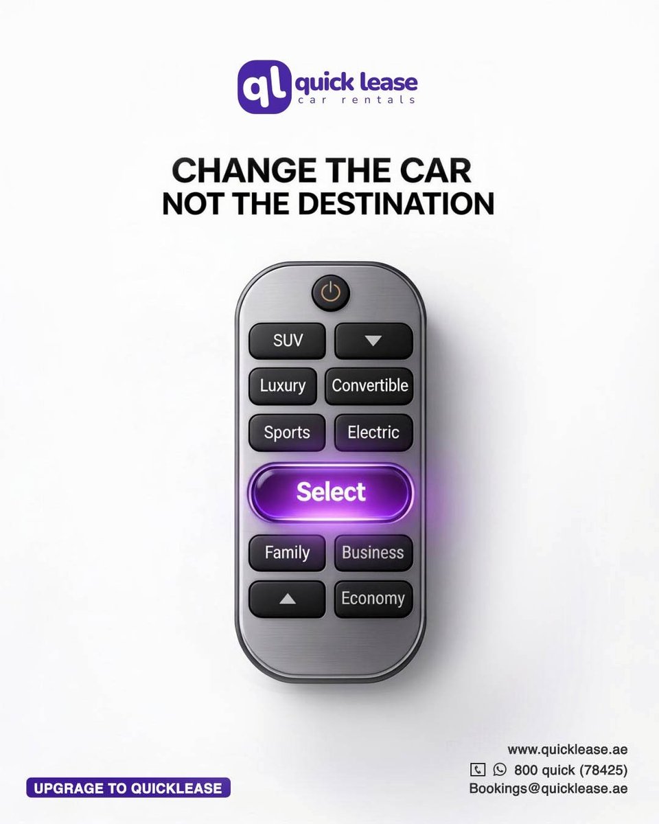 QuickLeaseCar's tweet photo. Change the car, not the destination. 🚗✨

📞 800 QUICK (78425)
🌐 https://t.co/ywunw2YI4a
📧 bookings@quicklease.ae

#QuickLease #CarRentalUAE #RentACarDubai #DriveYourWay #UAECarRental #QuickLeaseUAE https://t.co/CpR3GC3GOC