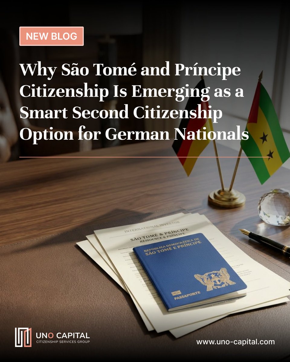 UNO_Capital's tweet photo. Not every opportunity makes headlines. Discover why São Tomé and Príncipe is emerging as a smart second citizenship option for German nationals. 

Read our latest blog: https://t.co/2JEc37I6AS

#SaoTomeAndPrincipe #GermanInvestors #ResidencyAndCitizenship #UNOCapital https://t.co/SxqnFUbyiD