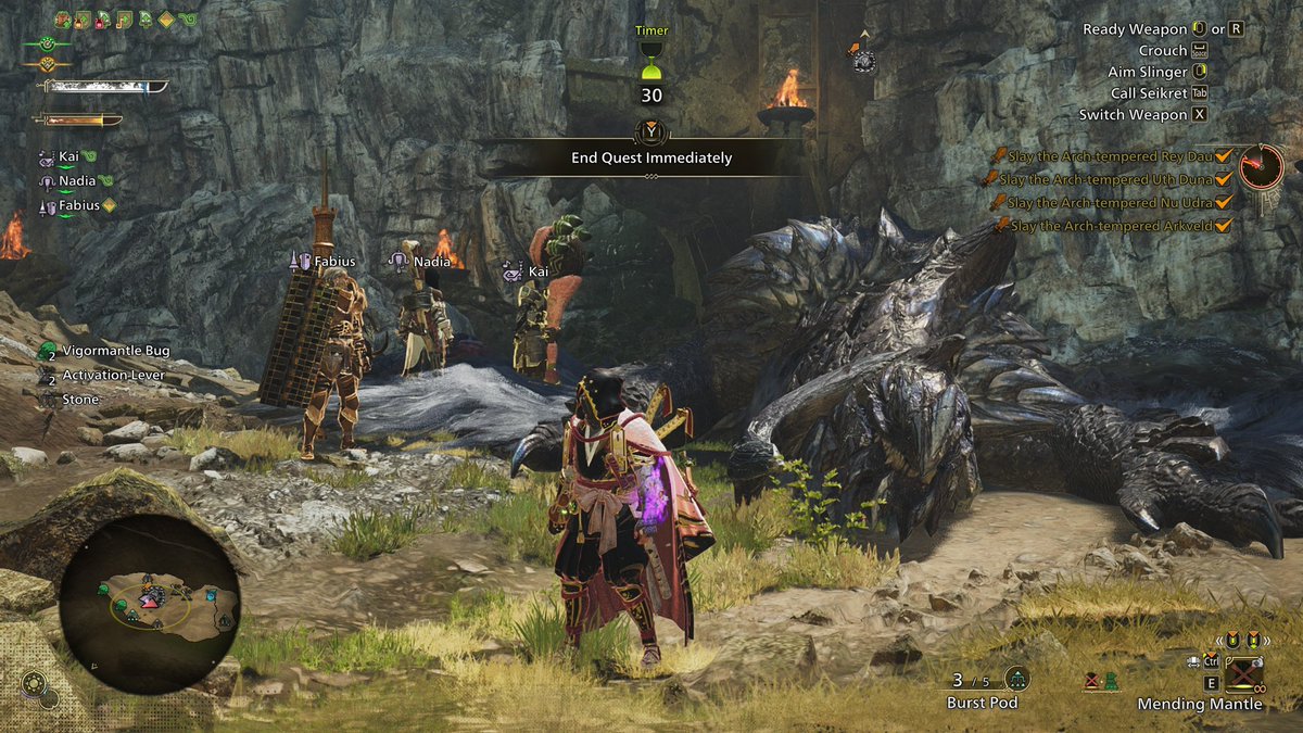 icebergxxx0's tweet photo. Finally completed the “Proof of a Hero” mission in Monster Hunter: Wilds.

Even with support hunters, this was still down to the wire, since you only get 50 minutes!

If anyone attempts this with friends or support hunters, make sure your builds are at peak damage/efficiency! https://t.co/qdXczy4m5S