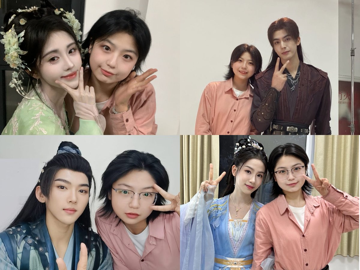 jitanyin's tweet photo. The Eternal Fragrance team share photos with Ju Jingyi, Song Weilong, Zhang Zhihao and Liu Mengrui.

#TheEternalFragrance #千香 https://t.co/B3DRO3OAnp
