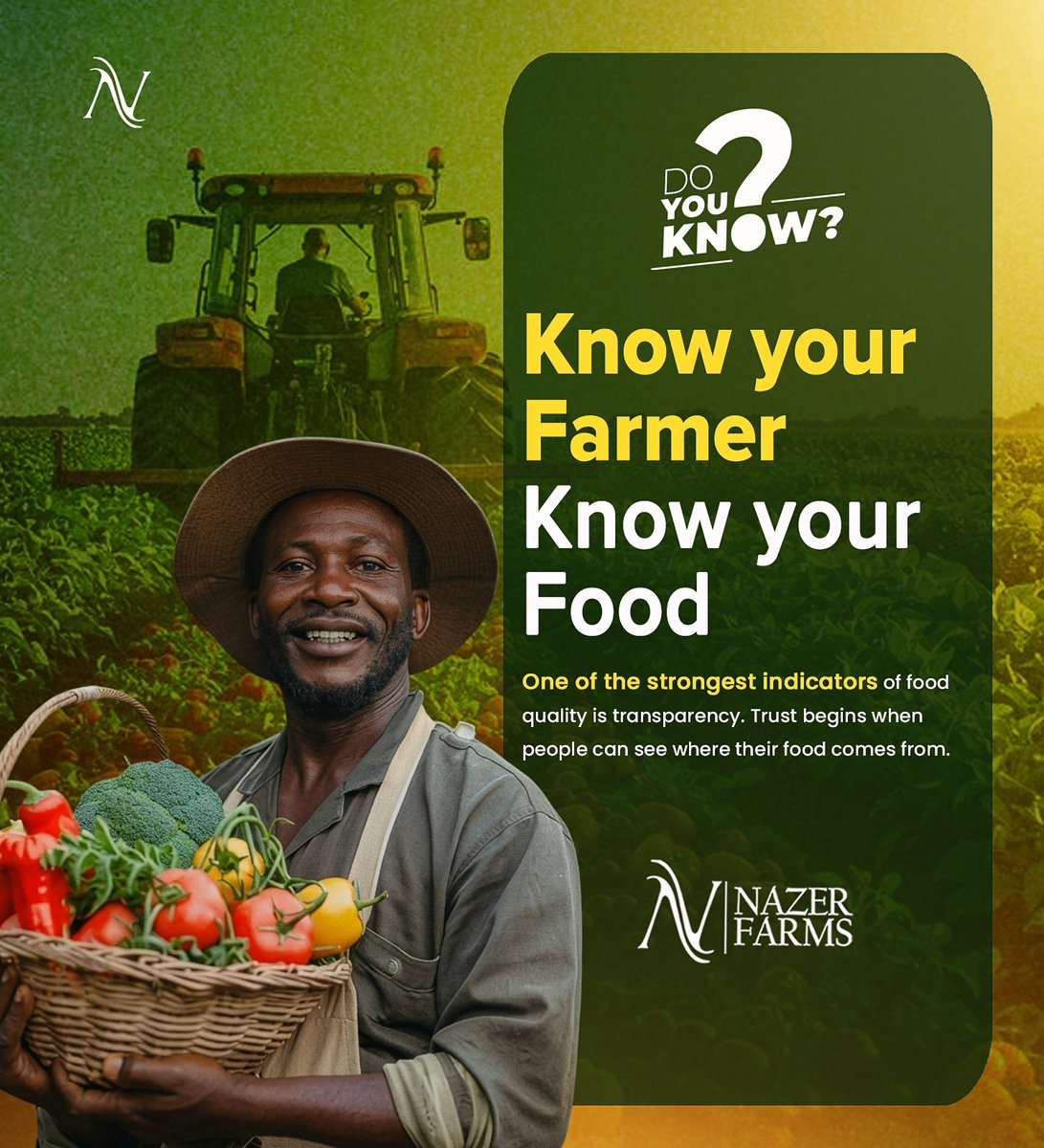 NazerFarms's tweet photo. One of the strongest indicators of food quality is transparency. When farmers are willing to show how their birds are raised, what they are fed, and how production is managed, consumers gain confidence.
#FoodTransparency
#knowyourfarmer
#trending
#organicfarming
#knowyourfood https://t.co/XBYyTcaZVh