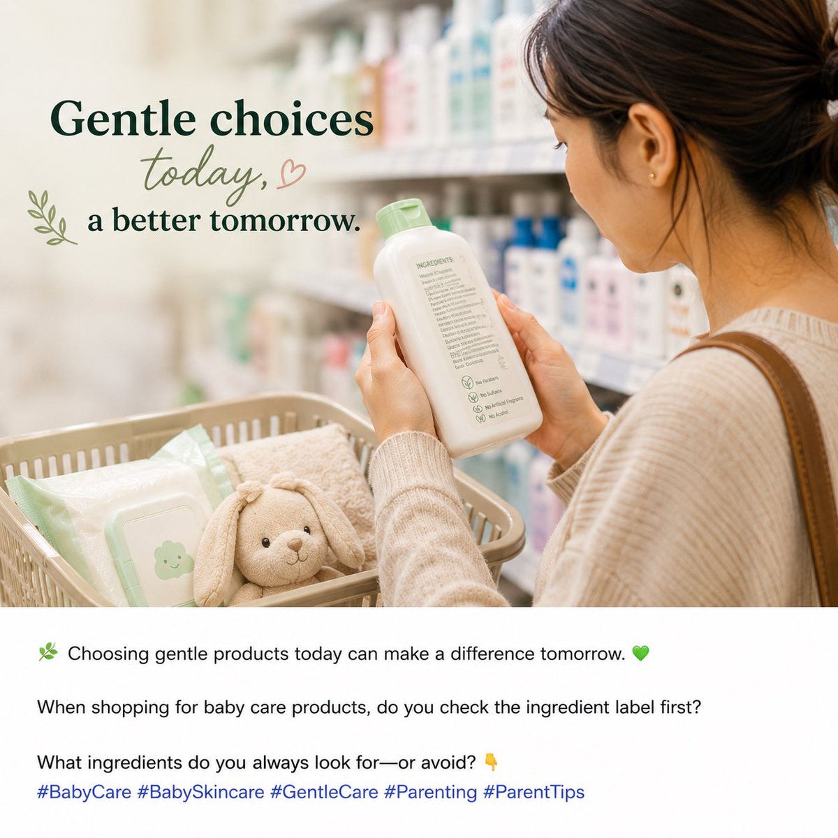 nikisnatural's tweet photo. What's one ingredient you always check for—or avoid—when buying baby care products?👶💚

Share your go-to tip in the comments. Your advice might help another parent make an informed choice.
#BabyCare #BabySkincare #GentleCare #Parenting #ParentTips https://t.co/2vwj3CDIk6