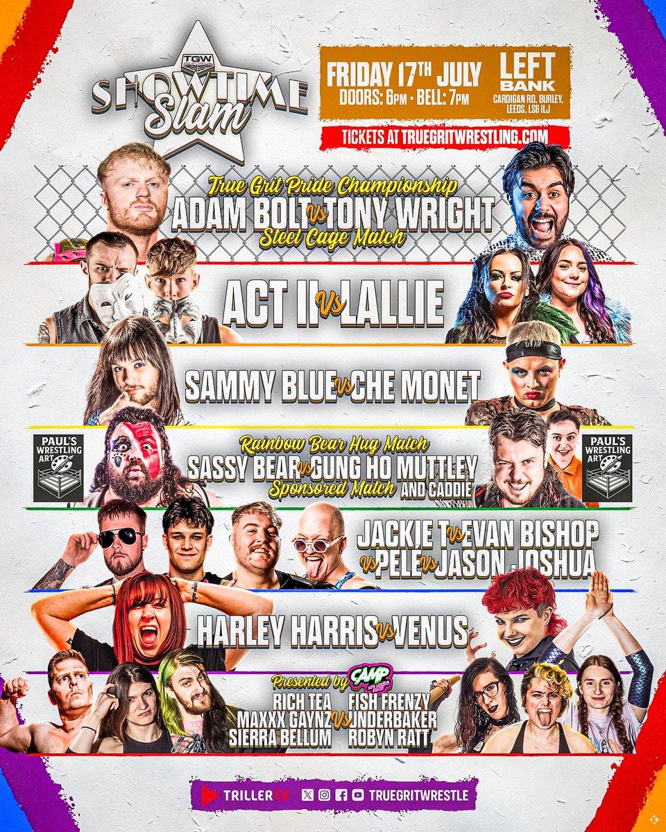 Triller_TV's tweet photo. Wrestling fans, are you ready for some afternoon action?! 🤩

'@TrueGritWrestle Showtime Slam' comes your way TODAY with your TrillerTV+ https://t.co/DVlwSKAZ7l