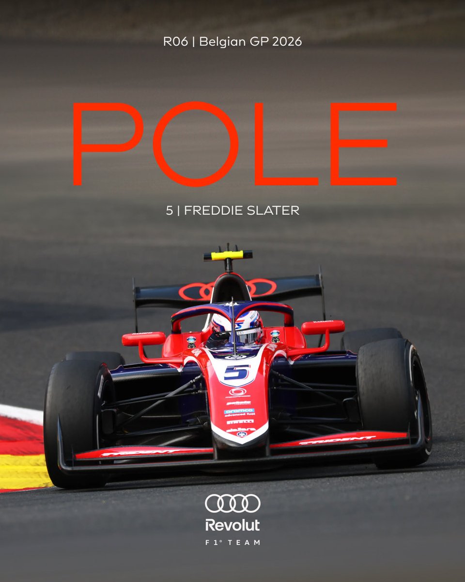audif1_'s tweet photo. Pole position at Spa.✨ Freddie sets the pace for tomorrow. 💪 https://t.co/ixcDc4e0MG