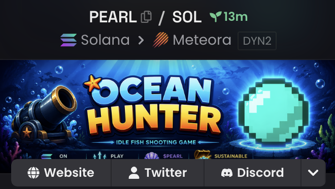 oceanhunterxyz's tweet photo. 🚀 DexScreener has been PAID!

Ocean Hunter is now queued for DexScreener Paid Promotion, bringing more visibility to the Solana community and helping new players discover the game.

But that's not all...

Today's updates are now LIVE:

✅ In-Game $PEARL Deposits

✅ In-Game $PEARL Withdrawals

✅ Hold-to-Activate Cannons

Farm Mode now requires holding $PEARL based on your Cannon's rarity, creating long-term utility and a healthier in-game economy.

This is only the beginning. More marketing, more features, and more content are on the way.

Thank you for being part of Ocean Hunter from day one.

🌊 The hunt has officially begun. 💎