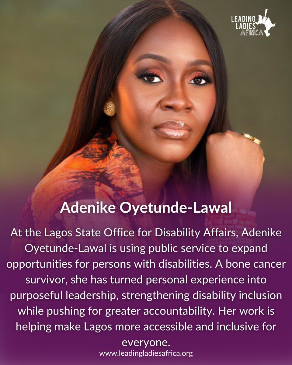 LeadingLadiesAF's tweet photo. 📌 Hon. Dr. Abike Dabiri-Erewa 
( @abikedabiri )  — Pioneer Chairman &amp; CEO, Nigerians in Diaspora Commission

📌 Adenike Oyetunde-Lawal — General Manager, Lagos State Office for Disability Affairs https://t.co/3rkoxviWrk