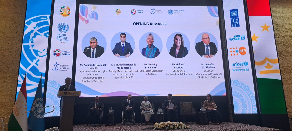 Tika_Tajikistan's tweet photo. We participated in the Forum on Inclusive Employment held in Dushanbe, organized by the UN in Tajikistan, the American Chamber of Commerce (AmCham Tajikistan), and the National Union of People with Disabilities of Tajikistan. 

As TİKA, we continue to support employment opportunities for persons with disabilities and foster inclusive growth across all sectors.

@tika_eng