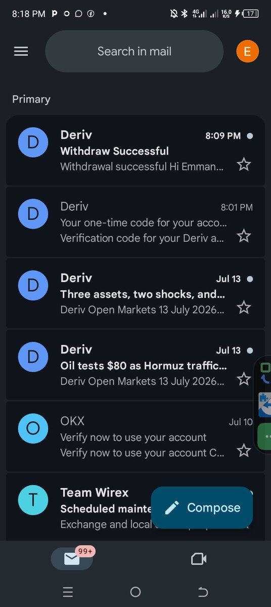 emmanuellex21's tweet photo. @deriv withdrawal is swift, 8mins to complete my withdrawal, trading did ! https://t.co/7g2c5RprU0