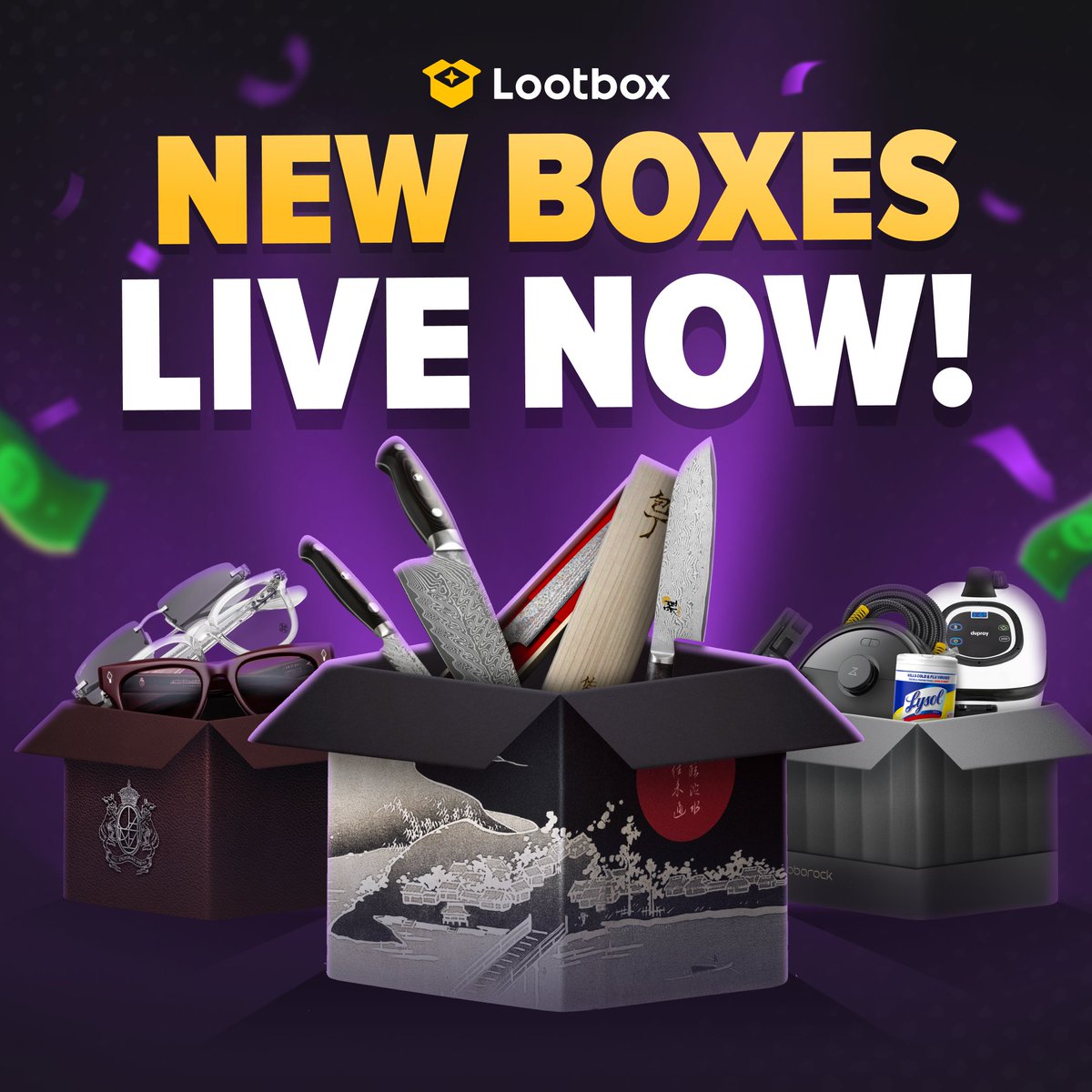 lootbox's tweet photo. NEW BOXES ARE LIVE NOW!!!

Which one are you unboxing first? 🔥

💛 + 🔁 + 🆔 https://t.co/LgThAqwXBP