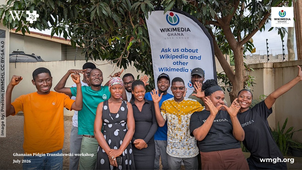 WikimediaGH's tweet photo. We hosted volunteers at the Work From Home Workspace to localize Suggestion Mode, a Wikimedia feature that gives helpful Wikipedia editing tasks, into Ghanaian Pidgin using Translatewiki. They translated all 110 interface messages of the feature! 

We thank all who participated! https://t.co/QaWnLZP0Ll