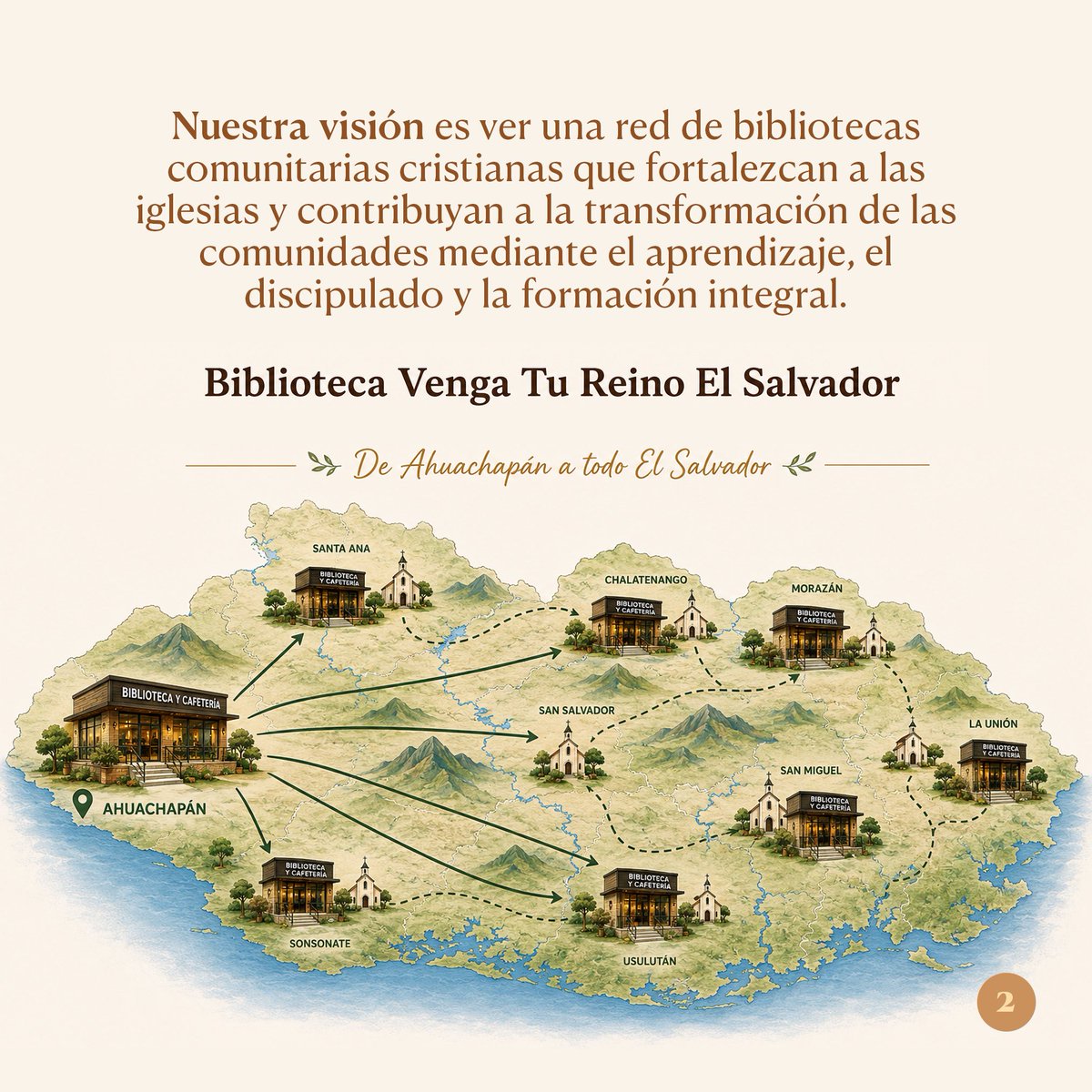 bibliotecavtrsv's tweet photo. Nuestra visión es desarrollar un modelo de biblioteca comunitaria cristiana que, con la ayuda de Dios, pueda reproducirse en todo El Salvador. (1/2)

https://t.co/ZfoNC8c3BR https://t.co/gN3ZFdHUjY