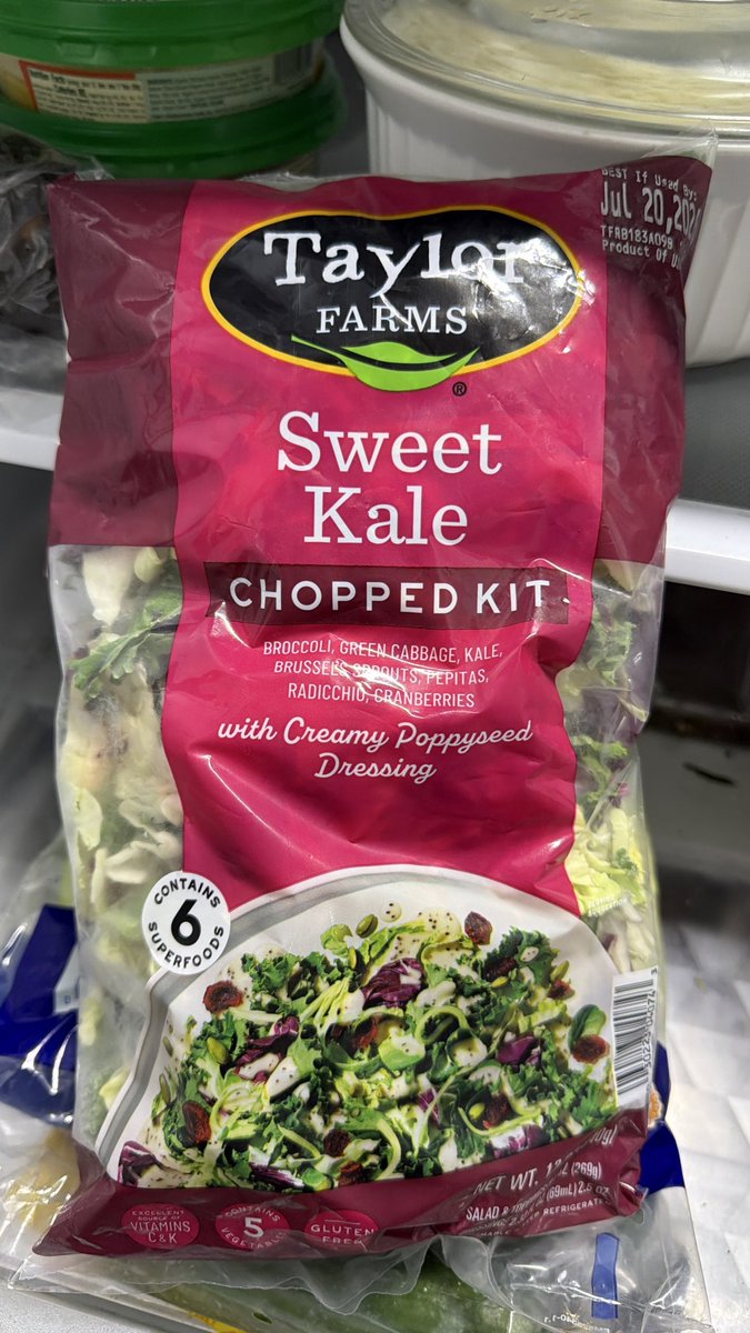 TITANTFUPP's tweet photo. Just found in my fridge. What do I do? I ate 2 bags of it this week and just realised. #fuck https://t.co/6H7Xek0xre