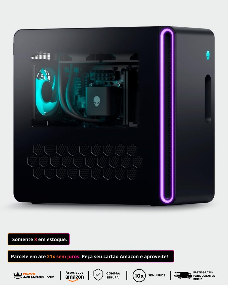 achados_vip's tweet photo. Anúncio | Computador Gamer Alienware Aurora, Intel Ultra 9, RTX 5070, 32GB RAM, 1TB, W 11, em promoção na Amazon!!
- Somente 8 em estoque.
Link:
https://t.co/16t7jU0Ti8
#desksetup #Promoção #SetupGamer https://t.co/fZgVcZc5Eg