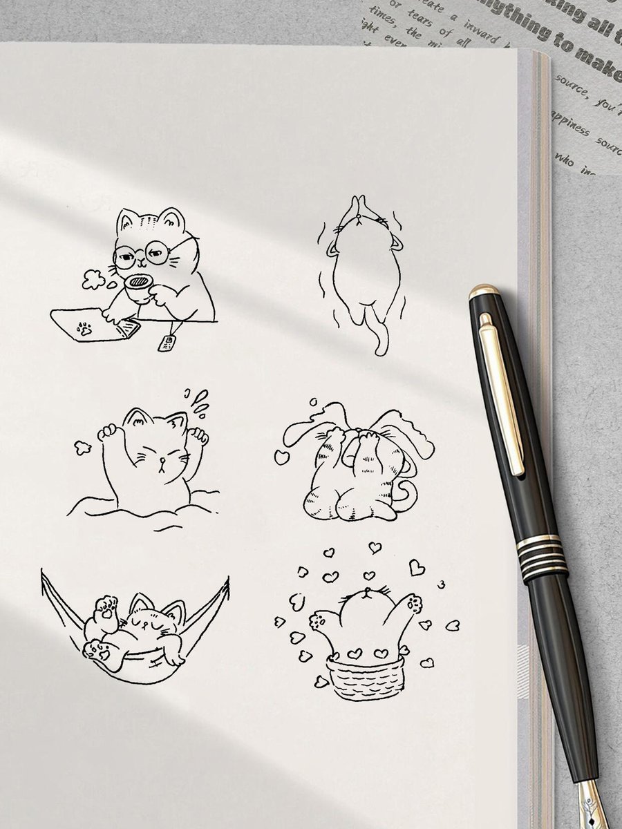 JulianWeisky's tweet photo. Want to pick up a new fun skill this week Start doodling! It’s cheap, calming, and you can draw anything from cute cats to city scenes—just grab a pen and a notebook and start creating. https://t.co/zkUZQjgptE