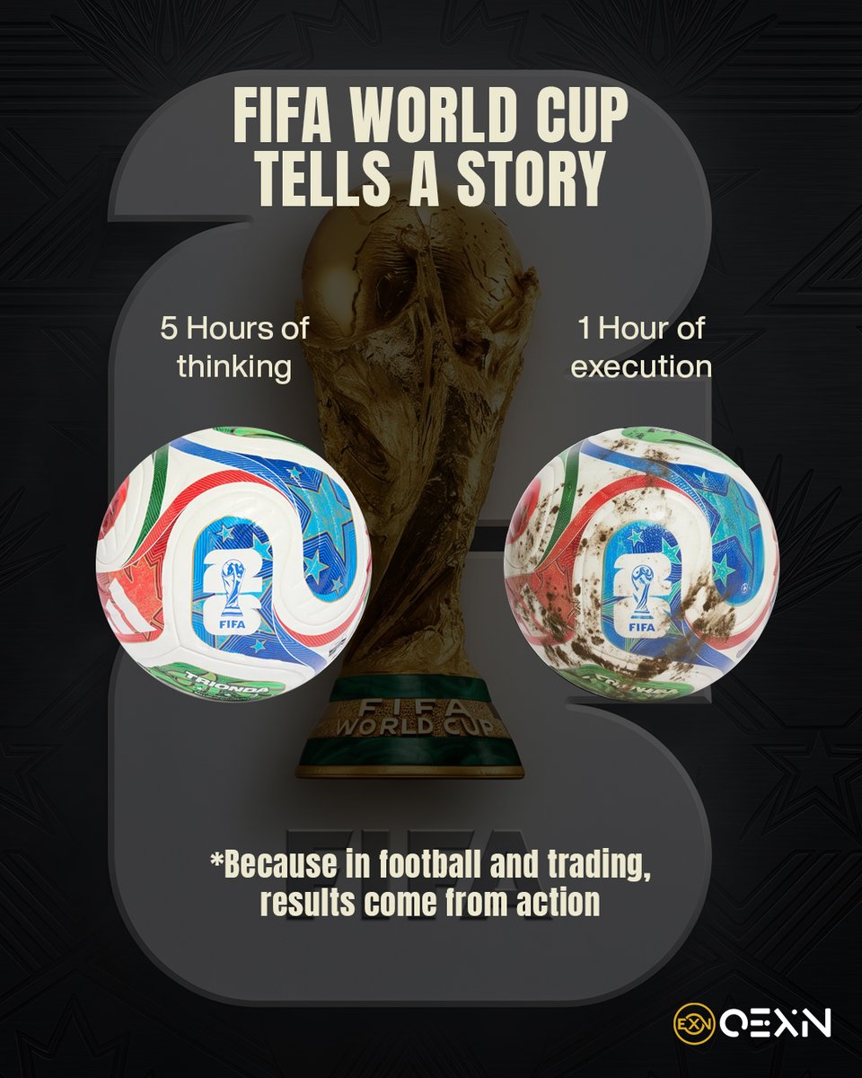 OEXN_Markets's tweet photo. Every FIFA World Cup tells a story.

Behind every goal are countless hours of preparation. Behind every victory are setbacks, discipline, and the courage to keep going.

Whether in football or in trading, success isn’t built in a single moment https://t.co/yt5lkCCcyD