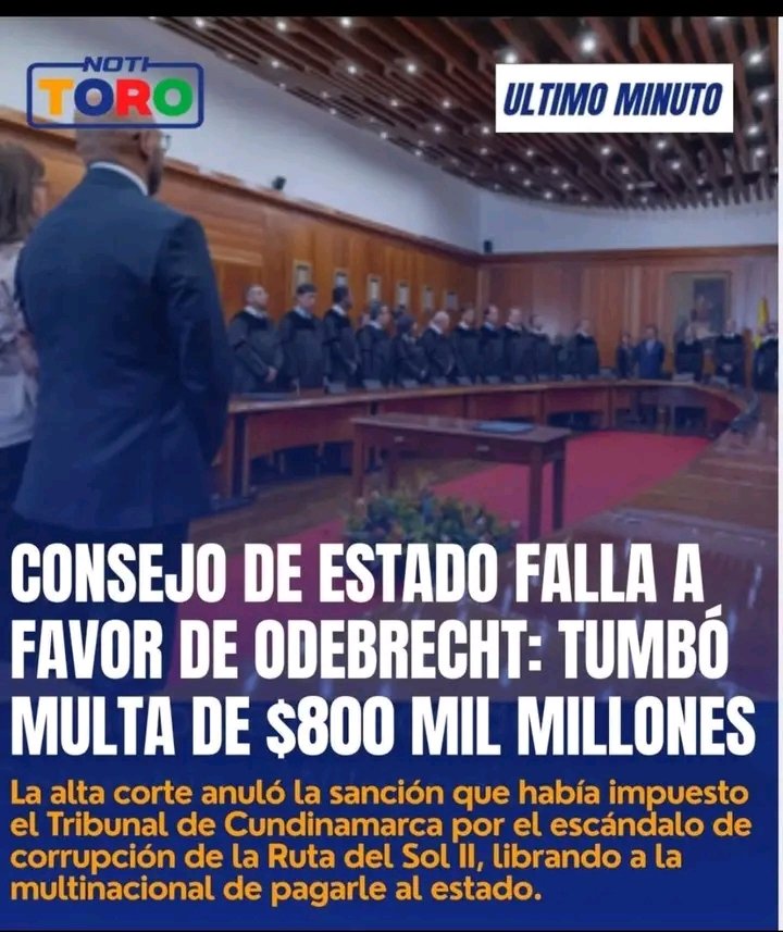 JulianProgre's tweet photo. Llama la atención cómo el llamado cartel de la toga,Consejo de Estado  integrado por una élite judicial que legisla a favor de sus propios privilegios, actúa con rapidez cuando se trata de blindar sus intereses, pero siempre termina perjudicando al pueblo cuando debería defenderlo.

El @consejodeestado tiene en sus oficinas más de 17 demandas para anular la elección fraudulenta de Carlos Camargo, un magistrado cuestionado por corrupción. Esas denuncias duermen el sueño de los justos en sus anaqueles. Sin embargo, cuando se trata de reintegrar beneficios salariales a una casta parasitaria que gana sueldos millonarios, ahí sí actúan con celeridad y les devuelven sus privilegios.

Durante estos cuatro años quedó demostrado que el @consejodeestado funciona como una banda de hampones institucionales, enemigos de los intereses del pueblo. Lo más grave es que nadie los puede investigar, sancionar ni destituir, porque descaradamente están al servicio de la élite y de la politiquería más oscura de este país y se han blindado atraves de la constitución que han recordado para su propio beneficio 

El ejemplo más paradigmático: el @consejodeestado EL MISMO QUE LE DEVUELVE LA SUMA MILLONARIA SALARIAL A LOS CONGRESISTAS.  Le regaló un premio a Luis Carlos Sarmiento Angulo, tumbando la multa de 800 mil millones de pesos que se le había impuesto por el escándalo de Odebrecht.

¿Hasta cuándo vamos a tolerar estos abusos? ¿Qué más tiene que pasar para que la gente comprenda que la única forma de acabar con los privilegios y el poder desmedido de estos bandidos es convocar una Asamblea Nacional Constituyente que reforme de raíz estas instituciones capturadas por la corrupción?