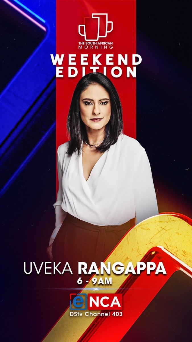 UvekaR's tweet photo. Let’s do breakfast on the Weekend Edition of the South African Morning 6-9am Saturday and Sunday on @eNCA #dstv403 https://t.co/X3oodPs3Eo