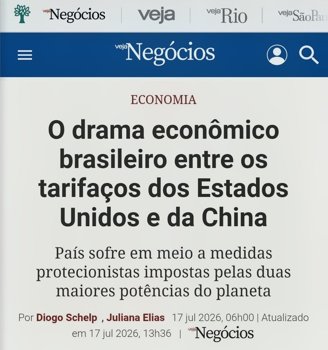 marinahelenabr's tweet photo. Não só os EUA, também a China está aumentando tarifas a produtos brasileiros. Será que vão dizer que o tarifaço chinês também é culpa da oposição? https://t.co/v7IDbgJ7ZH