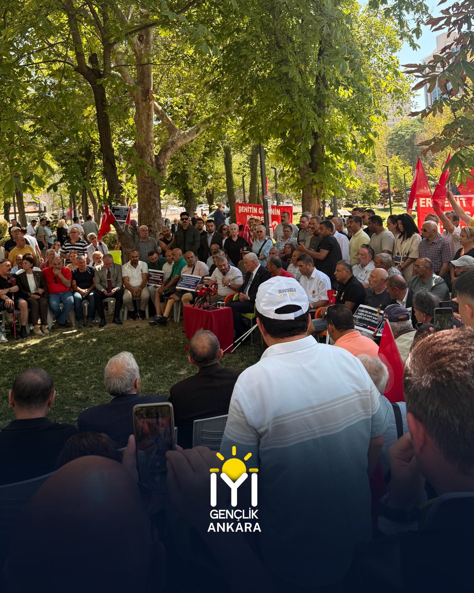 iyignclikankara's tweet photo. İYİ Gençlik Ankara olarak; Genel Başkanımız Sayın Müsavat Dervişoğlu’nun katılımlarıyla Kızılay Güvenpark’ta hak mücadelesi veren Gaziler Platformu’nun yanındaydık. Gazilerimizin talepleri lütuf değil, haktır! Hakları tam olarak teslim edilene kadar onlarla omuz omuza olacağız.

@MDervisogluTR 
@iyiparti