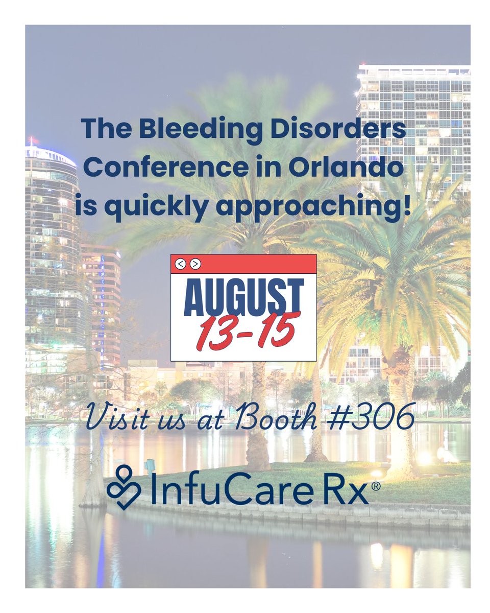 InfuCareRx's tweet photo. We're headed to the @nbd_foundation Annual #BleedingDisordersConference! Our team is excited to connect with the community, learn from experts, & share our commitment to providing high-quality care for those living with #bleedingdisorders. See you in Orlando! #BDC2026 https://t.co/PVo9uJG3Hd