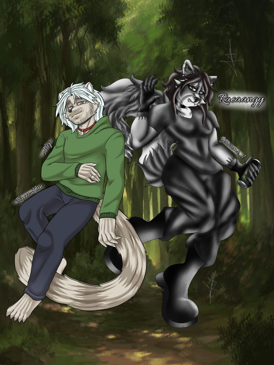 RaccoKunArt's tweet photo. Dibujito de parejita colab con @Gatitomr (mapis para uso personales solo jeje) 🫶🦝 https://t.co/zPmmcS0qo2